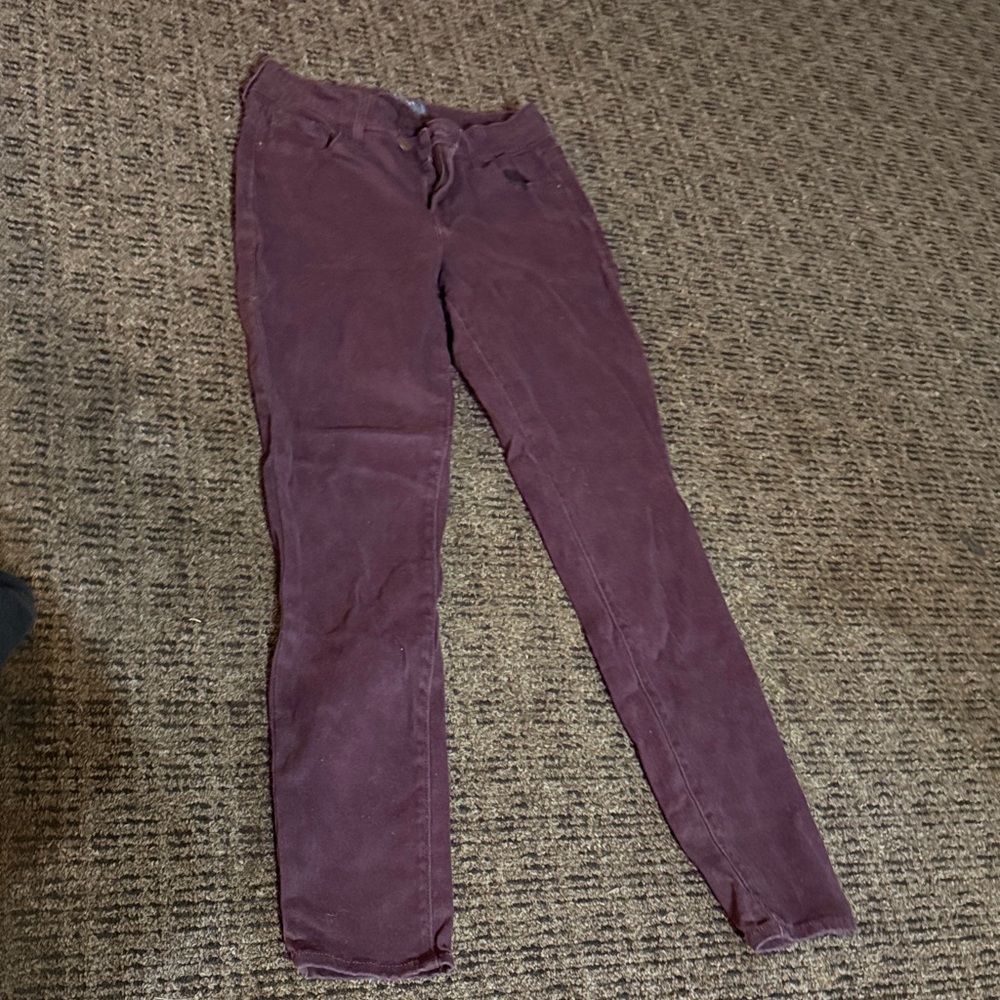 Old Navy Deep Red Rockstar Pants